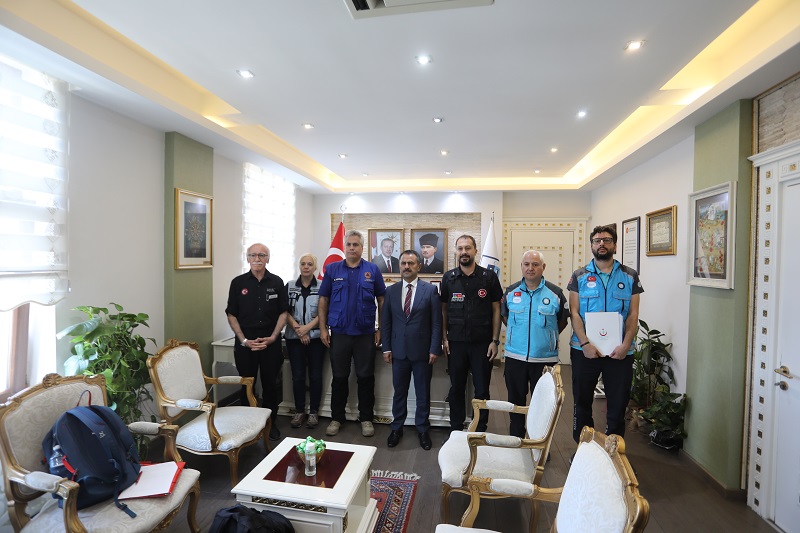 2023 MODEX Tatbikatı Kapsamında Çanakkale’ye Gelen Dış Paydaş Temsilcilerinden Vali İlhami AKTAŞ’a Ziyaret